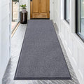 OLANLY Front Door Mat Indoor Outdoor Entrance, Waterproof Heavy Duty Doormat, Fade Resistant, Low Profile, Easy Clean Patio Porch Welcome Floor Mats for Entry, 71x34, Grey
