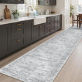 6" X 12' Runner Rug 2' Washable Non-Slip Runner Rugs – Grey