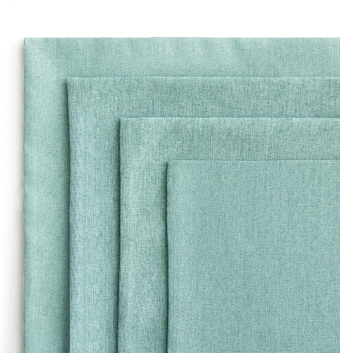 MIULEE Pack of 4 Decorative Outdoor Throw Pillow Covers Linen Waterproof Pillow Covers Spring Farmhouse Cushion Cases for Patio Garden Tent Balcony Couch Sofa 16x16 inch Teal