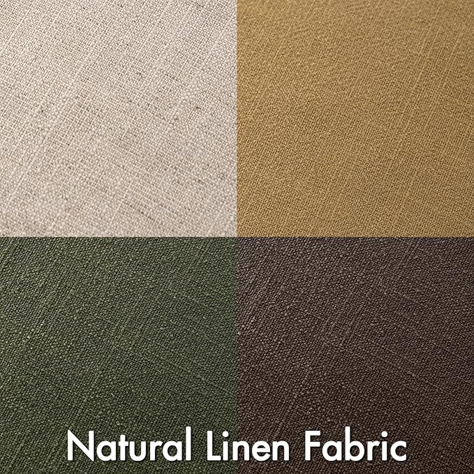 MIULEE Neutral Green/Brown Linen Pillow Covers Pack of 4 Decorative Natural Solid Throw Pillow Covers Soft Accent Boho Farmhouse Couch Pillowcases Spring Decors for Living Room Bed Sofa 24x24 Inch
