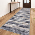 Lansny Modern Abstract Runner Rug 3x10, Grey Black Multi Washable Kitchen Runner Non-Slip Soft Hallway Rug Runner Thin Print Faux Wool Carpet for Entryway Bedroom Laundry Room Indoor Home Office Decor