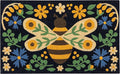 Now Designs Bee Garden Doormat, 18x30in, Coir Fiber with Vinyl Backing, Fade Resistant, Folk Art-Inspired Design