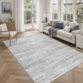 5x7 Area Rugs - Ultra-Thin Washble Rugs,Non-Slip Low Pile Abstract Print Rugs for Living Room,Home Office Decor,Stain Resistant Machine Washable Area Rug