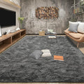 Tepook Area Rugs 9x12 for Living Room, Super Soft Fluffy Rugs for Bedroom, Modern Shaggy Rug Fuzzy Carpets for Kids, Plush Indoor Nursery Home Decor Rug with Non-Slip Bottom, Dark Grey