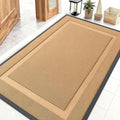 OLANLY Front Door Mat Indoor Outdoor Entrance, Waterproof All-Season, All-Weather Doormat, Sturdy Natural Rubber, Low Profile, Easy Clean Patio Porch Entryway Mat, 47x32, Butter Yellow