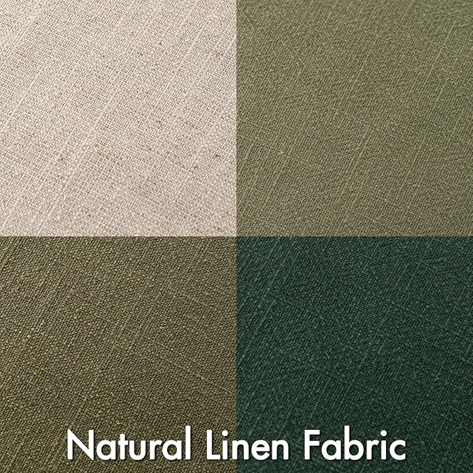 MIULEE Neutral Green Linen Pillow Covers Pack of 4 Decorative Natural Solid Throw Pillow Covers Accent Boho Farmhouse Couch Pillowcases Modern Spring Home Decor for Living Room Bed Sofa 20x20 Inch