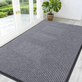 OLANLY Front Door Mat Indoor Outdoor Entrance, Waterproof Heavy Duty Doormat, Fade Resistant, Low Profile, Easy Clean Patio Porch Welcome Floor Mats for Entry, 59x35, Light Gray