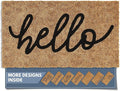 Barnyard Designs Doormat Welcome Mat for Outdoors, Large Front Door Entrance Mat, Brown (Hello, 30x17)