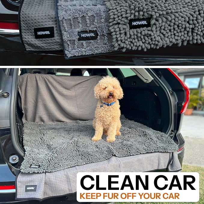 Bed Mat Dog Drying Towel 43 x 35 Inch Microfiber Machine Washable