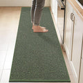 BEQHAUSE Kitchen Runner Rugs 24"x84", Non-Slip Kitchen Mats for Floor, Super Absorbent and Stain Resistant Kitchen Rug, Machine Washable Rugs for Kitchen, Hallway, Laundry & Sink, Green