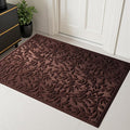 Coffee Brown Leaves Outdoor Indoor Entrance Door mat, Absorbent Durable Heavy Duty Welcome Front Door Mat,Thick Natural Rubber Back,Easy Clean Entryway Mat 47x32 Inch, Low Profile