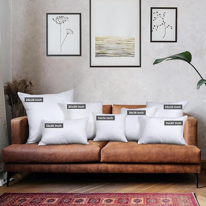 Utopia Bedding Throw Pillows (Set of 4, White) – 12 x 20 Inches Down Alternative Pillows for Bed, Sofa, and Couch - Fluffy Decorative Stuffer Pillow for Indoors & Outdoors