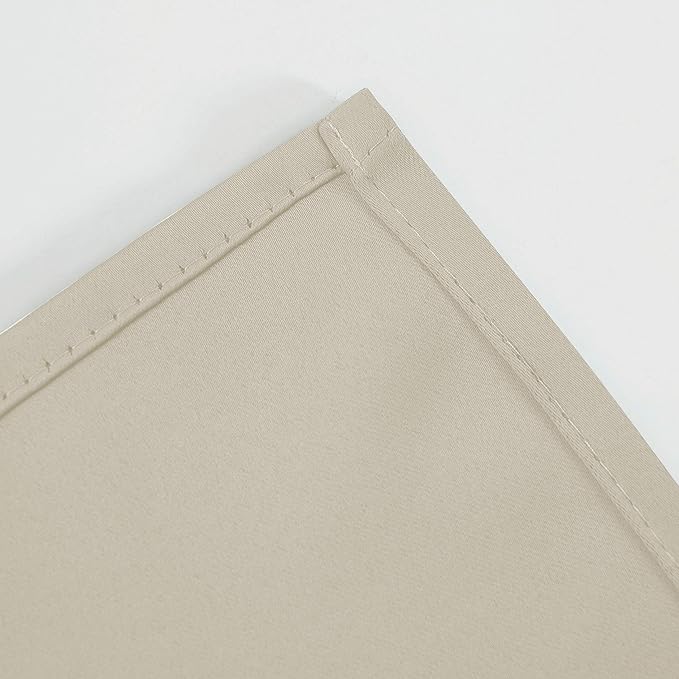 LEMOMO Light Beige Thermal Blackout Curtains/38 x 84 Inch/Set of 2 Panels Room Darkening Curtains for Bedroom