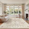 zesthome Area Rugs 6x9, Large Rugs for Living Room, Stain Resistant Washable Rug, Rugs for Bedroom with Non Slip Backing, Ultra-Thin Vintage 6x9 Area Rug