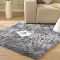 ORINOVA Silver Grey Washable Furry Area Rugs for Living Room Fluffy Faux Fur Rug for Bedroom Rugs 3x5 Nursery Rug