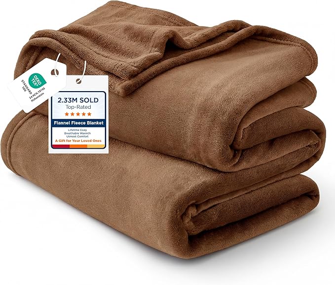 Bedsure GentleSoft Orange Fleece Blankets King Size - Bed Blanket Soft Lightweight Plush Cozy Fuzzy Luxury Microfiber, 108x90 inches