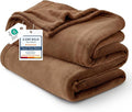 Bedsure GentleSoft Orange Fleece Blankets Queen Size - Bed Blanket Soft Lightweight Plush Fuzzy Cozy Luxury Microfiber, 90x90 inches