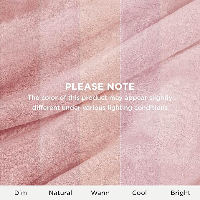 Bedsure GentleSoft Pink Fleece Blanket - 300GSM Soft Lightweight Plush Cozy Blankets for Bed, Sofa, Couch, Travel, Camping, 50x70 inches