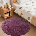 Round Rugs for Bedroom in Burgundy – 3ft