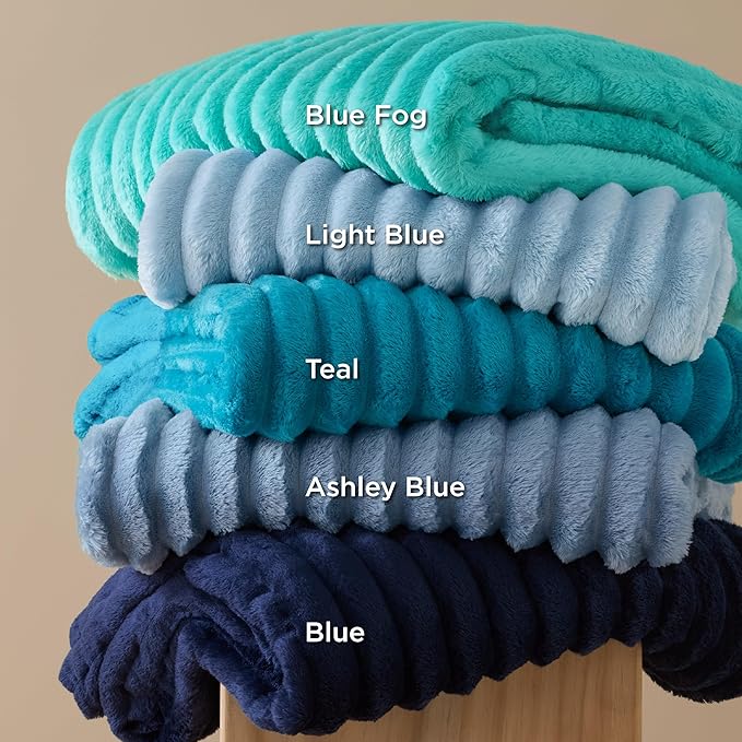 Bedsure GentleSoft Teal Fleece Blanket for Couch - Cozy Soft Blankets for Women, Cute Small Throws for Girls, 50x60 Inches