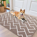 OLANLY Front Door Mat, Non-Slip Rubber Backing, Dirt Resistant and Absorbent, Washable, Easy to Clean Low-Profile Indoor Doormat for Back Door, Entryway, Inside Entrance, 40x32, Brown