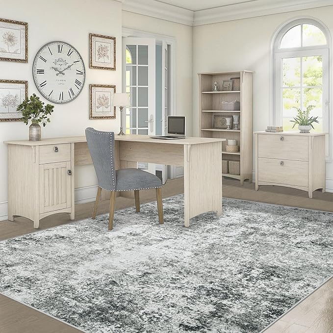 5x7 Area Rugs for Living Room, Washable Modern Abstract Large Area Rug Neutral Soft Non Slip Kids Rug Stain Resistant Indoor Carpet for Bedroom Nursery Dining Room Playroom(Grey, 5'x7')