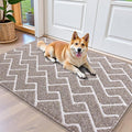 OLANLY Front Door Mat, Non-Slip Rubber Backing, Dirt Resistant and Absorbent, Washable, Easy to Clean Low-Profile Indoor Doormat for Back Door, Entryway, Inside Entrance, 40x32, Khaki