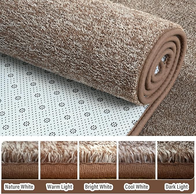 AROGAN Washable 2x6 Runner Rug for Hallway, Long Runner Rugs wtih Soft Memory Foam for Bedroom, Non Slip Backing Carpet Runners for Hallways, Kitchen, Bathroom, Entryway Home Decor, Matte Brown