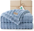 Bedsure 3D Fleece Bubble Blanket - GentleSoft Blue King Blanket for Bed Sofa Room Decor - Luxury Soft Cozy Gifts for Kids Girls, Lightweight, All Seasons, Celestial Blue, 108"×90"