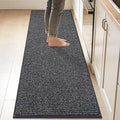 BEQHAUSE Kitchen Runner Rugs 24"x84", Non-Slip Kitchen Mats for Floor, Super Absorbent and Stain Resistant Kitchen Rug, Machine Washable Rugs for Kitchen, Hallway, Laundry & Sink, Charcoal