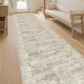 6" X 10' Runner Rug 2' Washable Non-Slip Runner Rugs – Brown