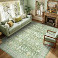 Lofus 6x9 Area Rug for Living Room,Light Green Washable Area Rugs with Non-Slip Backing,Soft Boho Carpets for Bedroom Dining Room Home Office Indoor Nursery