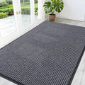 OLANLY Front Door Mat Indoor Outdoor Entrance, Waterproof Heavy Duty Doormat, Fade Resistant, Low Profile, Easy Clean Patio Porch Welcome Floor Mats for Entry, 59x35, Grey