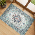 Area Rugs 2'x3' Kitchen Rugs Entry Rug Small Rugs for Entryway Kitchen Bathroom Door Mat Indoor Entrance,Washable Non Slip, Green Navy Blue White Red Teal Colorful