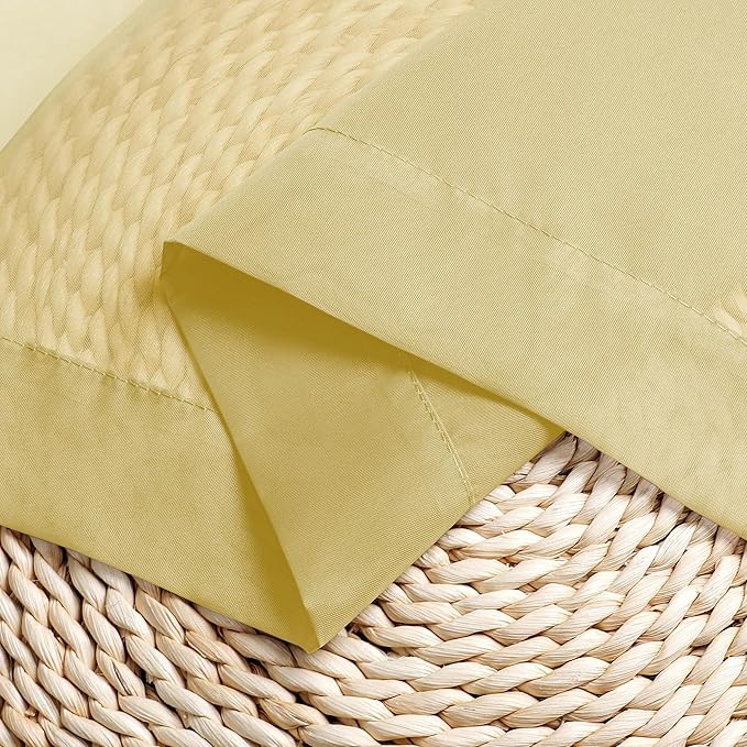 Chyhomenyc Mustard Yellow Sheer Curtains 54 Inches Long, Light Filtering Window Sheer Curtain Panel Drapes, Elegant Rod Pocket Soft Voile for Bedroom Living Room, Each 42Wx54L Inches, 2 Panels