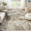 XLUEZ 5x7 Area Rugs for Living Room, Washable Modern Abstract Large Area Rug Neutral Soft Non Slip Kids Rug Stain Resistant Indoor Carpet for Bedroom Nursery Dining Room Playroom(Brown, 5'x7')