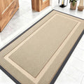 OLANLY Front Door Mat Indoor Outdoor Entrance, Waterproof All-Season, All-Weather Doormat, Sturdy Natural Rubber, Low Profile, Easy Clean Patio Porch Entryway Mat, 47x23, Off-White