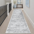Runner Rug 2x7 Washable Non-Slip Hallway Runner Rugs for Kitchen Bathroom Laundry Room Grey Vintage Floor Carpet Runners for Hallways Entryway