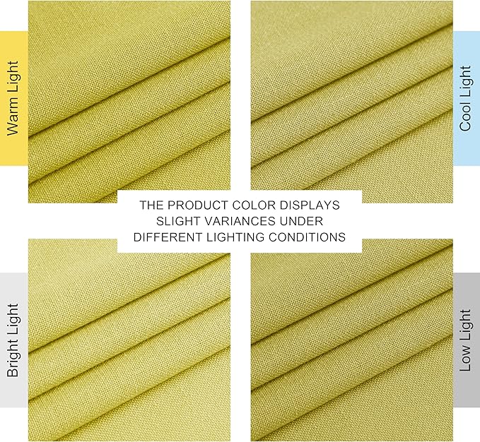 NICETOWN Bright Yellow Linen Curtains 96 inches Long, Grommet Thick Flax Light Filtering Window Treatments Semi Sheer Privacy Assured for Bedroom/Kids Room, W55 x L96, 2 Panels