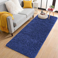 OLANLY 2x5 Machine Washable Runner Rugs for Hallway, Soft Fluffy Shaggy Bedside Rugs for Bedroom, Living Room, Indoor Floor Carpet for Kids Girls Boys, Nursery Rooms, Home Decor Aesthetic, Navy Blue