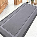 OLANLY Front Door Mat Indoor Outdoor Entrance, Waterproof All-Season, All-Weather Doormat, Sturdy Natural Rubber, Low Profile, Easy Clean Patio Porch Entryway Mat, 59x23, Classic Gray