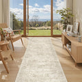 Runner Rug 3x6 Washable Non-Slip Kitchen Runner Rugs for Bathroom Laundry Room Beige Vintage Floor Carpet Runners for Hallway Entryway
