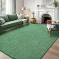 AROGAN Washable 6×9 Living Room Rug, Modern Area Rugs with Soft Memory Foam for Bedroom, Minimalist Non-Slip Indoor Floor Carpet for Dining Room Office Kids Playroom Decor, Matte Green