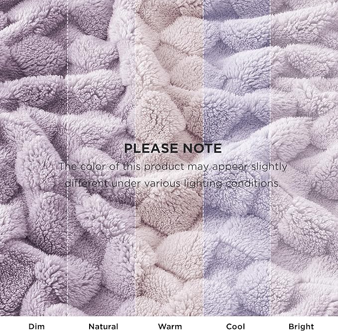 Bedsure GentleSoft Twin Blanket for Bed Lavender Fog - Super Soft Cozy Blankets for Kids Girls, Cute Fuzzy Fleece Throws for Bedroom Couch, 60x80 Inches