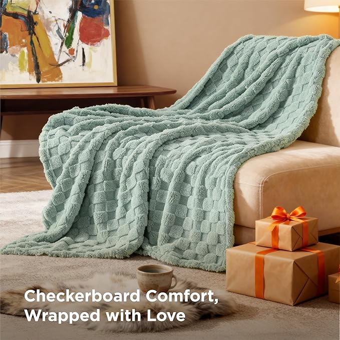 Bedsure GentleSoft Sage Green Twin XL Blanket for Bed - Super Soft Cozy Fleece Blankets for Kids, Cute Spring Throws for Girls, Dorm Room Essentials for Girls Teens Back to School, 66x90 Inches