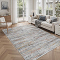 5x7 Area Rugs - Ultra-Thin Washble Rugs,Non-Slip Low Pile Abstract Print Rugs for Living Room,Home Office Decor,Stain Resistant Machine Washable Area Rug
