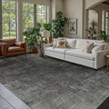 Latte&Fog 6x9 Area Rugs for Living Room Bedroom, Black Modern Abstract Neutral Washable Rug, Boho Non Slip Low Pile Carpet for Dining Room, Dorm,Classroom,College Dorm, Farmhouse and Kids Room - Black