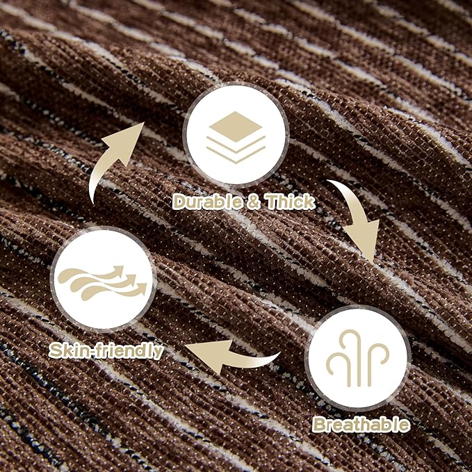 MYSKY HOME Oversized Armchair Couch Cover for 1 Cushion Couch, Washable Sofa Protector, Chair Couch Covers Sofa Covers Sofa Throws Sofa Slipcovers Futon Cover for Pet, Kid, 71"X91", Deep Chocolate