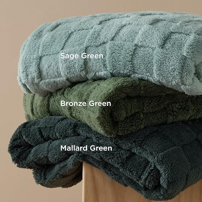 Bedsure GentleSoft Olive Green Spring Throw Blanket for Couch - Super Soft Cozy Blankets Gifts for Kids Girls, Cute Small Fleece Throws for Bedroom Home Decor, 50x70 Inches