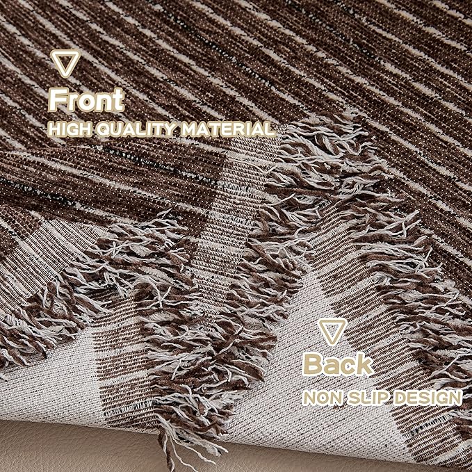 MYSKY HOME Oversized Armchair Couch Cover for 1 Cushion Couch, Washable Sofa Protector, Chair Couch Covers Sofa Covers Sofa Throws Sofa Slipcovers Futon Cover for Pet, Kid, 71"X91", Deep Chocolate